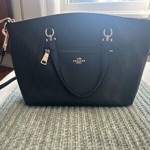 Black leather coach crossbody bag